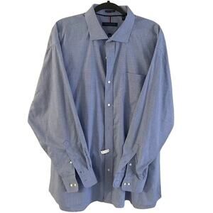 Tommy Hilfiger Blue Plaid Long Sleeve Button Down Size XXL